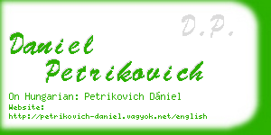 daniel petrikovich business card