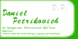 daniel petrikovich business card